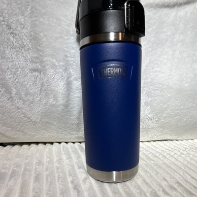 THERMOS Blue Stainless Steel Vacuum Flask with Push Button Lid, Insulated
