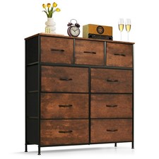 9-Drawer Dresser for Bedroom, Anti-Tip Tall Storage Organizer Chest of Drawer...