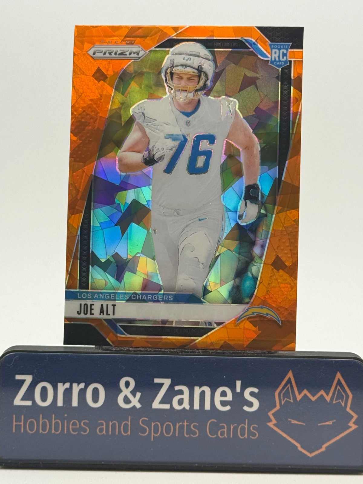 Joe Alt 2024 Panini Prizm Rookie Card RC #353 Orange Ice Prizm LA Chargers