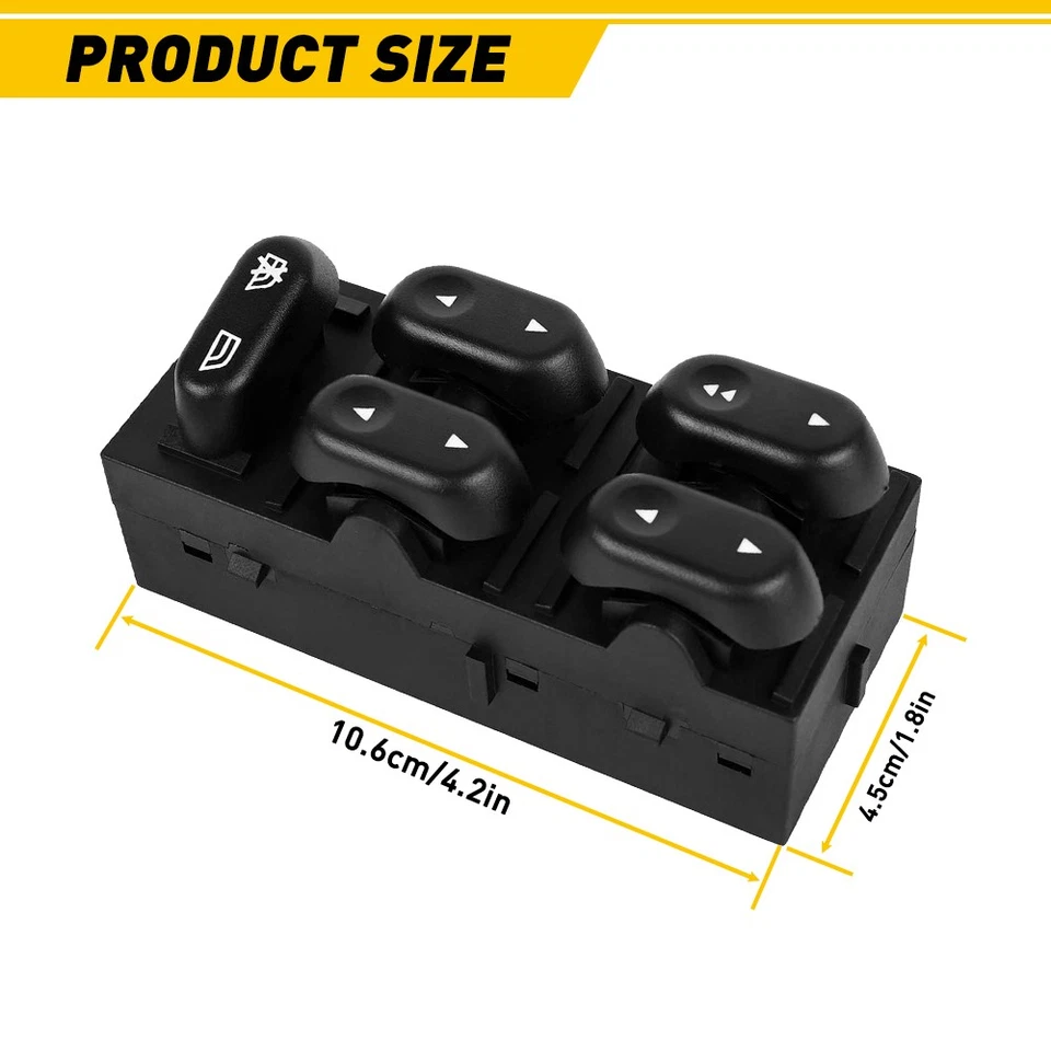 Главный боковой выключатель переднего стекла драйвер питания 2004-2008 левый для Ford TRUCK F-150 - Изображение 2 из 4