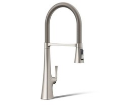 Kohler K-22060-VS Graze Semiprofessional Kitchen Sink Faucet, Vibrant Stainless