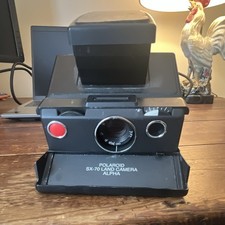 Polaroid SX-70 Land Camera Alpha Black Instant Film Instant Camera