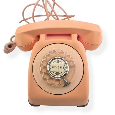 Vintage 1950's Electric PINK Monophone Rotary Dial N 82218  Desk Phone