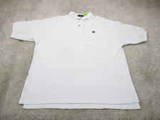 Vintage Apple Computer Polo Shirt Men Large L White Rainbow Logo Vantage USA 90s