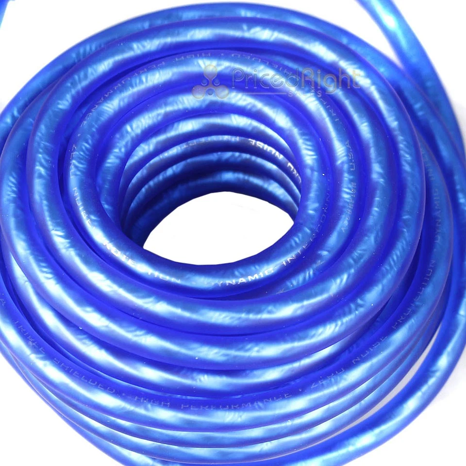 Cable RCA de 18 pies triple blindado interconexión trenzada audio RCA 2 canales 18TR Foto 2 de 4