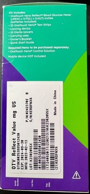 OneTouch Verio Reflect Blood Glucose Monitoring System + 25 Strips - Exp.11/2024