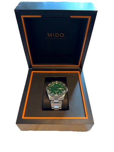 Mido Ocean Star 200C Automatic Green Dial Stainless Steel Watch 200m w/ Box