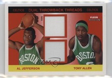 2004 Tradition Throwback Threads 73/75 Al Jefferson Tony Allen Dual Patch 0h5x