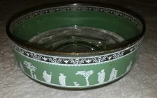 Vintage Jeannette Hellenic Serving Bowl Dish Centerpiece 9" Rare 50+ yrs Old