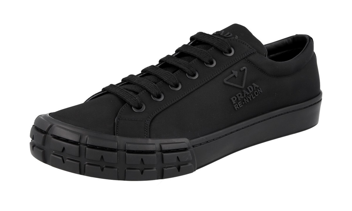 PRADA Nylon Cassetta Wheel Sneakers - 2EG323 - Black - NEW - US 13