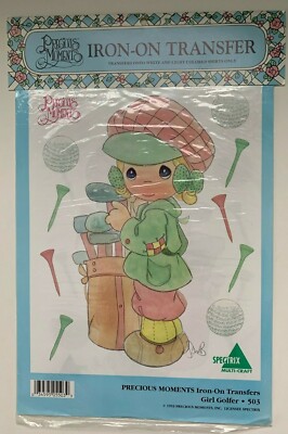 Spectrix Precious Moments Iron-on Transfer Golfer Girl #503