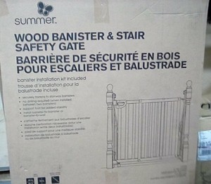 summer wood banister and stair safety gate
