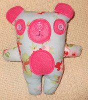Ooak, Handmade Teddy Bear Cath Kidston Fabric. Pink Button Nose, Toy / Gift Ooak, Handmade Teddy Bear Cath Kidston Fabric. Pink Button Nose, Toy / Gift