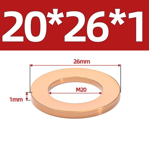 Metric Copper Sealing Washers Flat Gasket Rings Form A DIN 7603 A - M3 - M60 - Picture 109 of 135