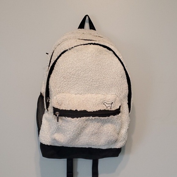 Pink VS Rare Sherpa Large Campus Backpack | eBay