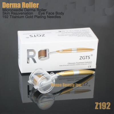 192 Pins Titanium Micro Derma Roller Anti Acne Scars Wrinkles Skin Rejuvenation