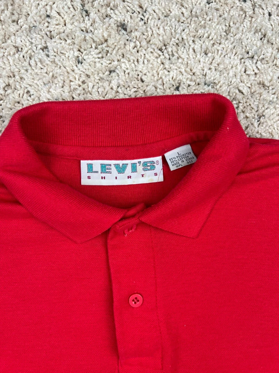 Levi's red cheap polo shirt