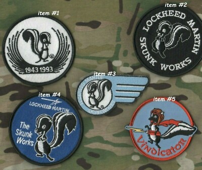 LOCKHEED-MARTIN SKUNK WORKS SR-71 BLACKBIRD SITE-II SKUNK vêlkrö 5-PATCH SET