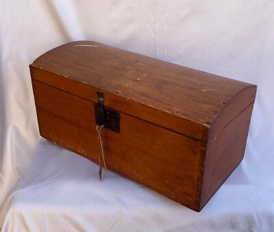 Antique Pine Dome Top Chest Late  1700's-Early 1800's Dovetail Joints