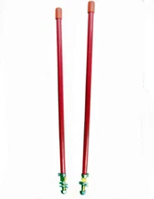 RED / ORANGE SNOW PLOW MARKER SET GUIDE STICKS BLADE MARKERS NEW 16 IN