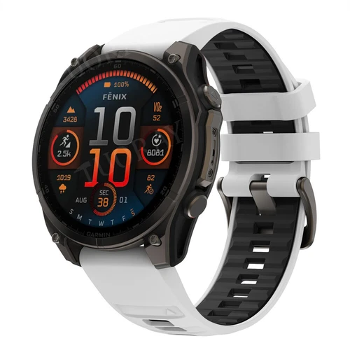 Quick Fit Strap For Garmin Fenix 8 E 7 7X 6 6S 6X 5X 5Plus 3 Silicone Watch Band - Picture 47 of 71