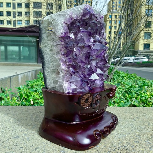 21.47LB Natural Amethyst Cluster Quartz Crystal Druzy Geode Healing Stone - 第 16/17 張圖片