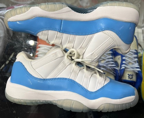 NIKE AIR JORDAN 11 RETRO LOW UNIVERSITY BLUE UNC 528896-106 SZ 4.5Y AUTHENTIC - Picture 3 of 5