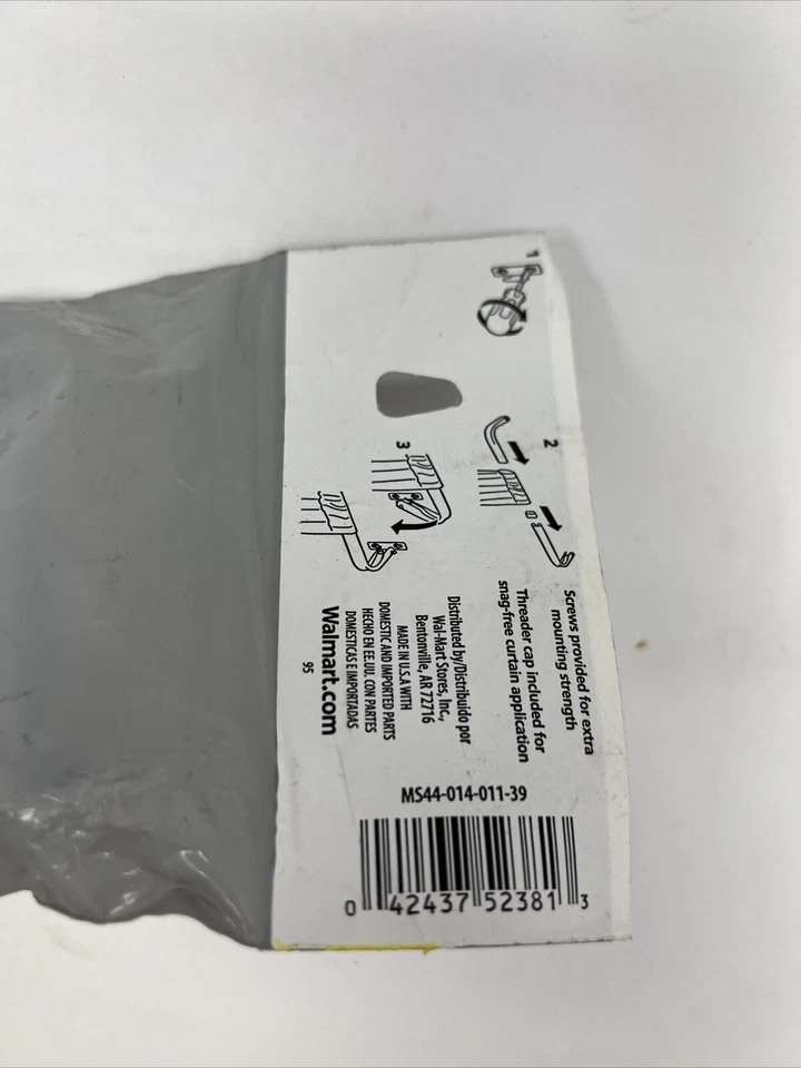 Nova vara de cortina Mainstays 28 pol-48 pol. resistente branca - Imagem 4 de 4