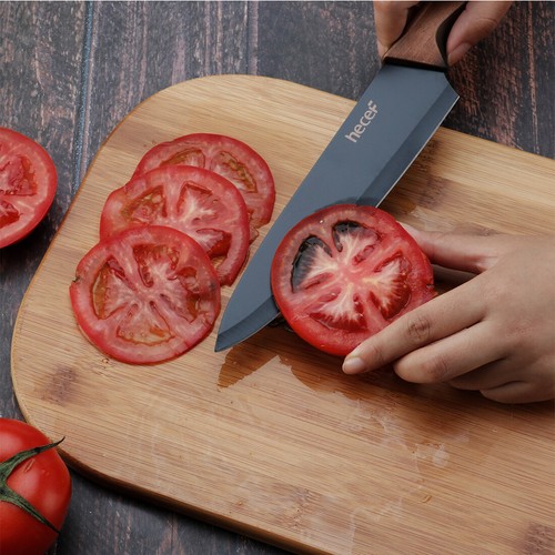 Juego de 10 cuchillos de cocina Vantage acero inoxidable cuchillos de chef con fundas de hoja - Imagen 2 de 13