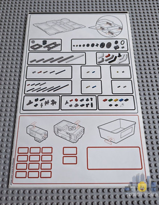 LEGO Mindstorms AUFKLEBERBLATT NUR für LEGO Set 45544 EV3 Kern Set - Brandneu