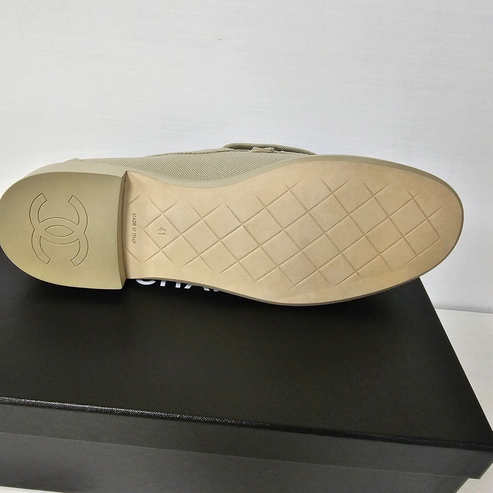 Chanel 23S Cotton Beige Turnlock CC Gold Logo Loafers 36.5-41 EUR sizes | eBay