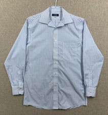 Chaps by Ralph Lauren Button Up Shirt Long Sleeve Blue Plaid 15 32/33