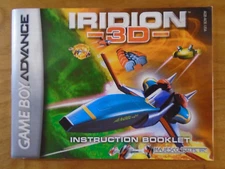 Iridion 3D Nintendo Game Boy Advance Manual Only ~ Instruction Booklet