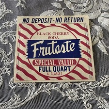 Vintage Soda Bottle Unused Label Beverage Frutaste