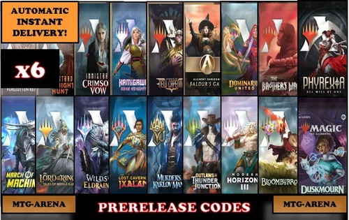 MTG ARENA CODE CARD PACKS FOUNDATIONS DUSKMOURN BLOOMBURROW OUTLAWS PRERELEASE