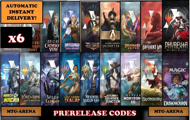 MTG ARENA CODE CARD PACKS FOUNDATIONS DUSKMOURN BLOOMBURROW OUTLAWS PRERELEASE