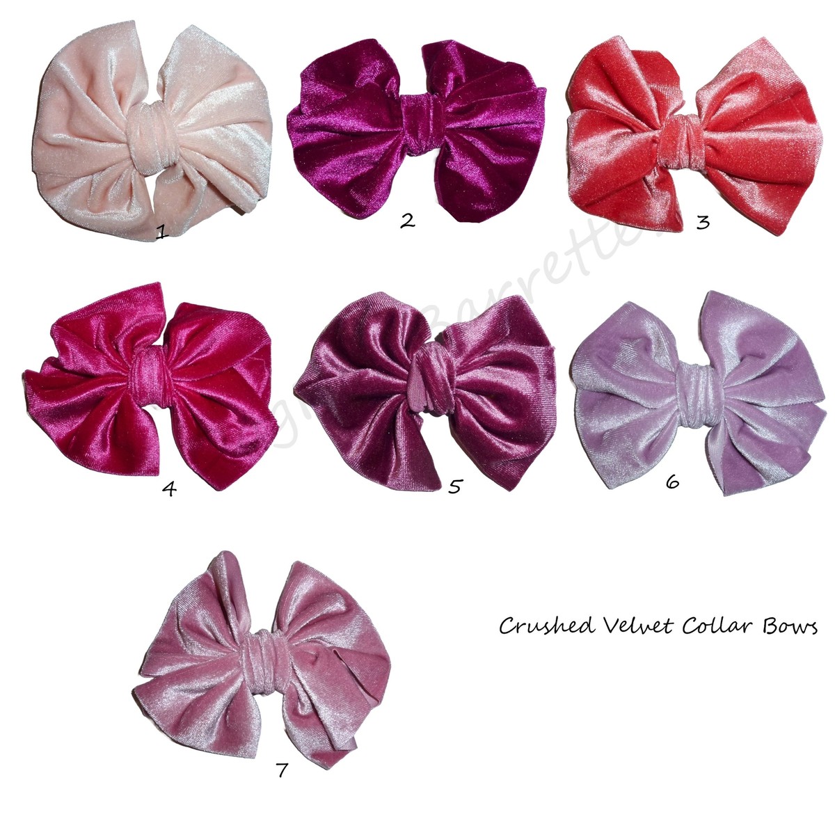 Puppy bows crushed pink purple velvet dog collar flower slide bow head neck