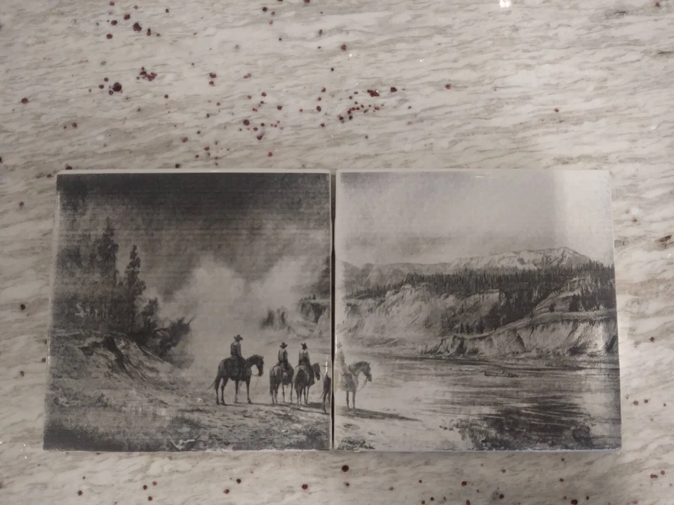 Azulejo de cerámica Yellowstone original coleccionista privado N edición limitada 4,25 pulgadas Foto 2 de 4