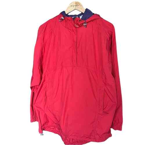 Title Nine tomato red rain jacket hood water resistant Large - Picture 1 of 11