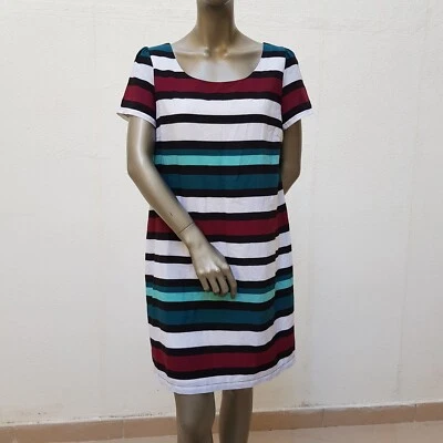 Hübsches Kleid von Soaked in Luxury, L, weiß, rot, türkisgrün, petrolgrün, schwa - Bild 1 von 4