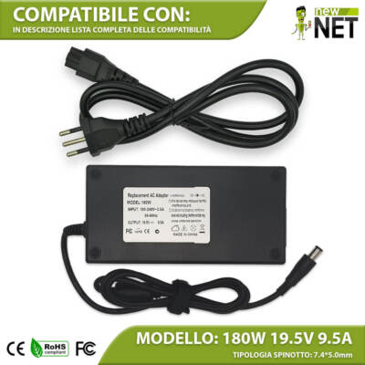 Ladegerät kompatibel mit Dell Inspiron 15 7000 Gaming 7577 180W 19,5V 9,5A