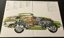 1964 Maserati Mistral 3500gti - Vintage Cross-section Cutaway Art Print Wall Art