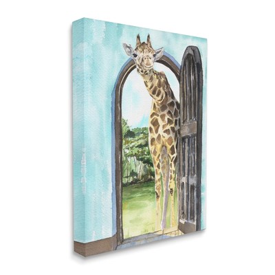 Giraffe Through Doorway Safari Animal Portrait, Design by George Dyachenko Ca...