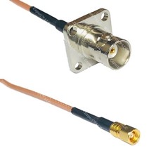 RG316 BNC Flange Female to SMC FEMALE RF Cable Rapid-SHIP LOT