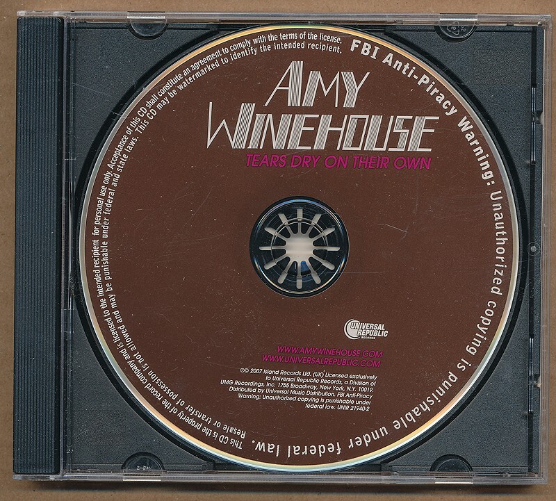 Amy Winehouse - Tears Dry On Their Own RARE promo CD w