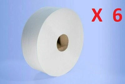 LOT DE 6 Rouleaux Papier toilette Maxi Jumbo blanc de 2200 mètres