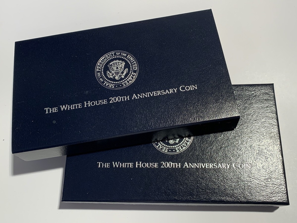 White House 200th Anniversary 1992-W Silver Proof $1 with Box