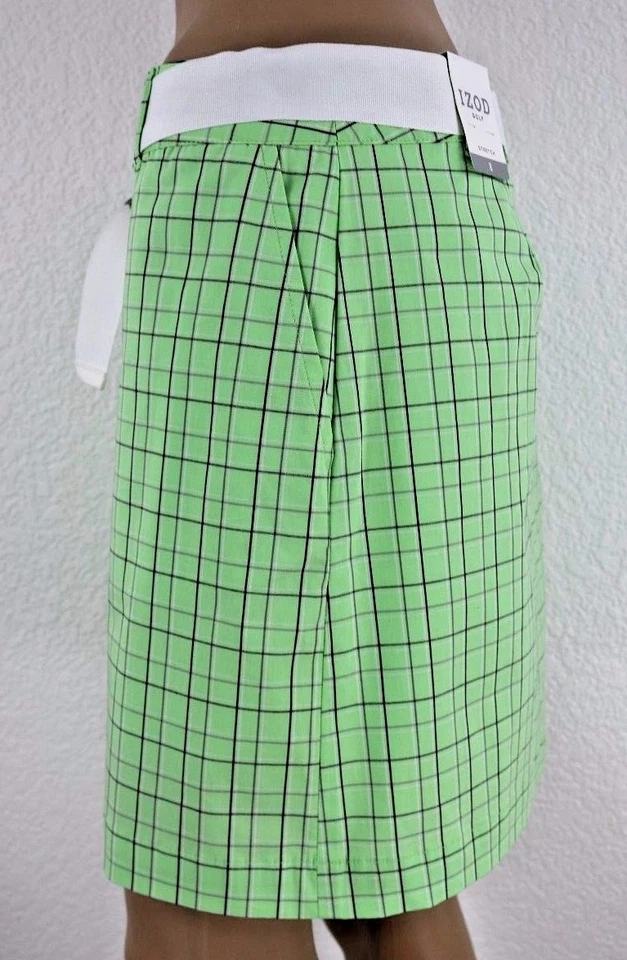 全新 IZOD 高尔夫弹力 Swingflex 女式腰带裙 8 码 — 第 2/4 张图片