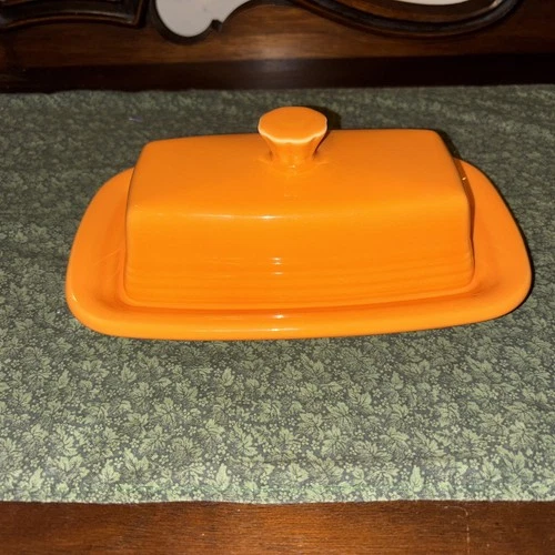 COVERED BUTTER DISH tangerine orange NEW FIESTAWARE FIESTA