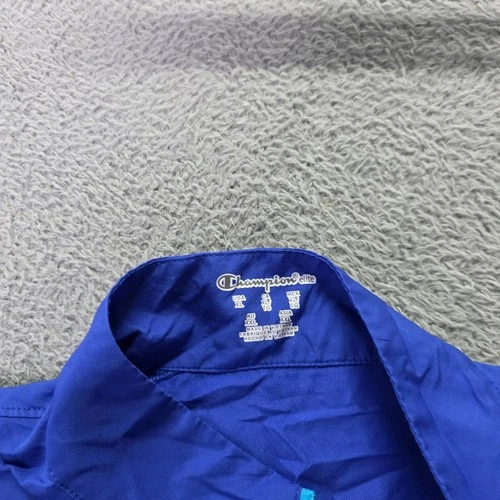 Champion Mens XL Windbreaker Jacket Blue Full Zip Mock Neck Activewear 791591 image 3